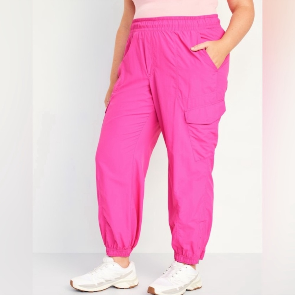 OLD NAVY High-Waisted Ankle-Zip Cargo Joggers‎